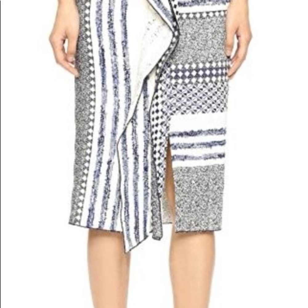 Anthropologie Kobi Halperin boho jaquard pencil Skirt 2